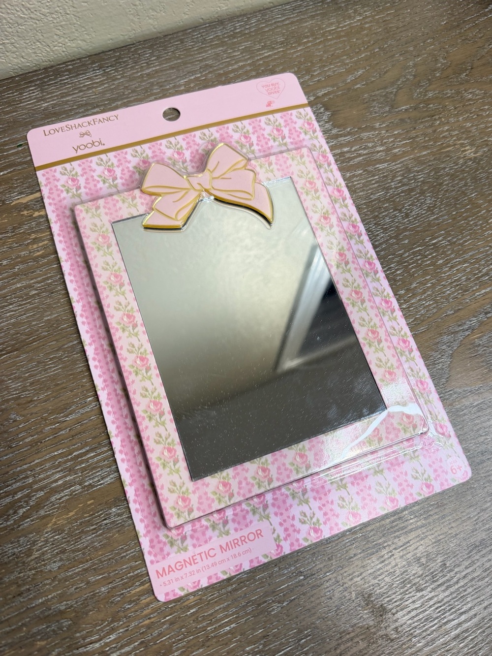 LoveShackFancy x Target Magnetic Mirror in Pink Macaron Bow Limited Edition NEW
